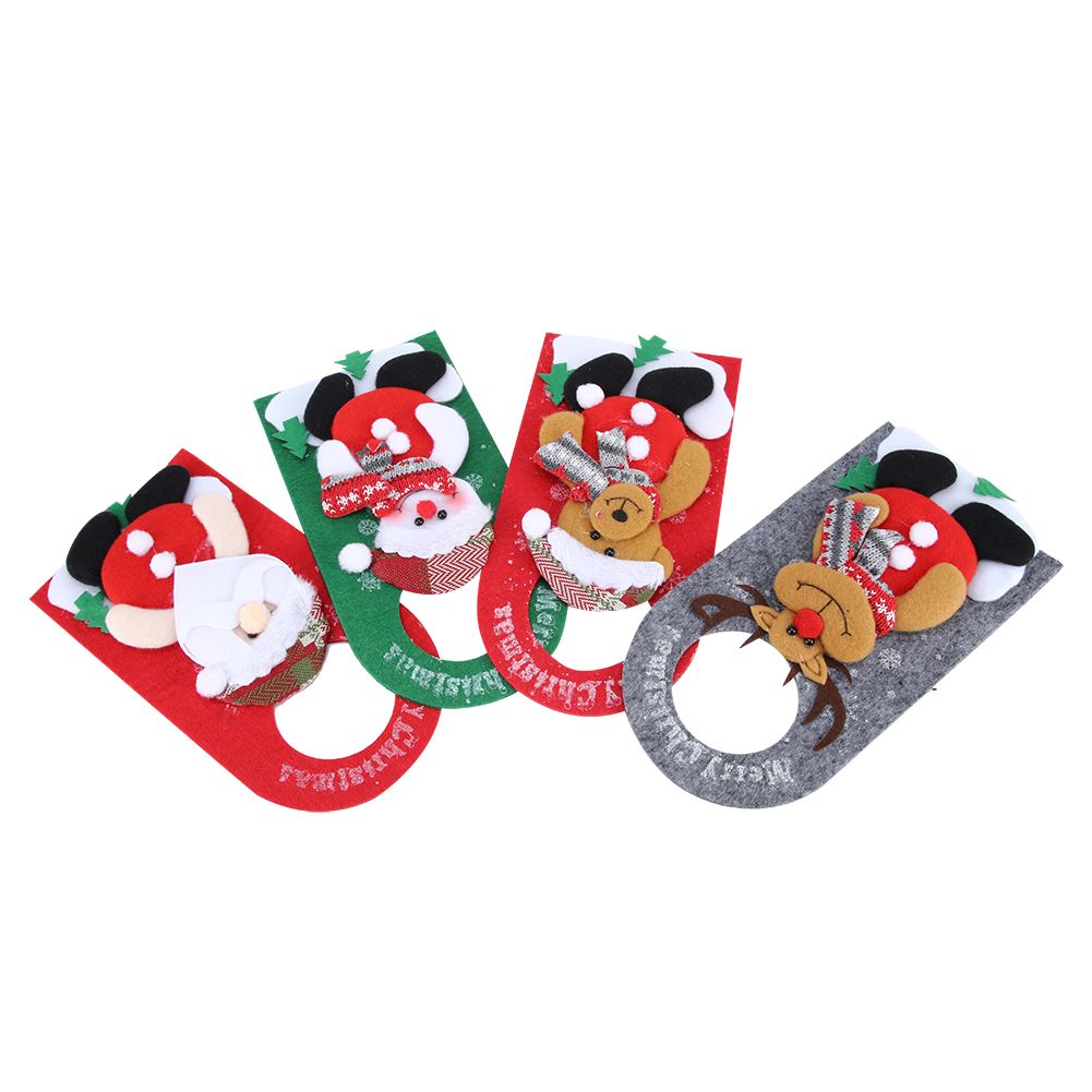 4PCS/Set Christmas Door Ornaments Cartoon Door Hanging Pendants for Hotel Shop view 8
