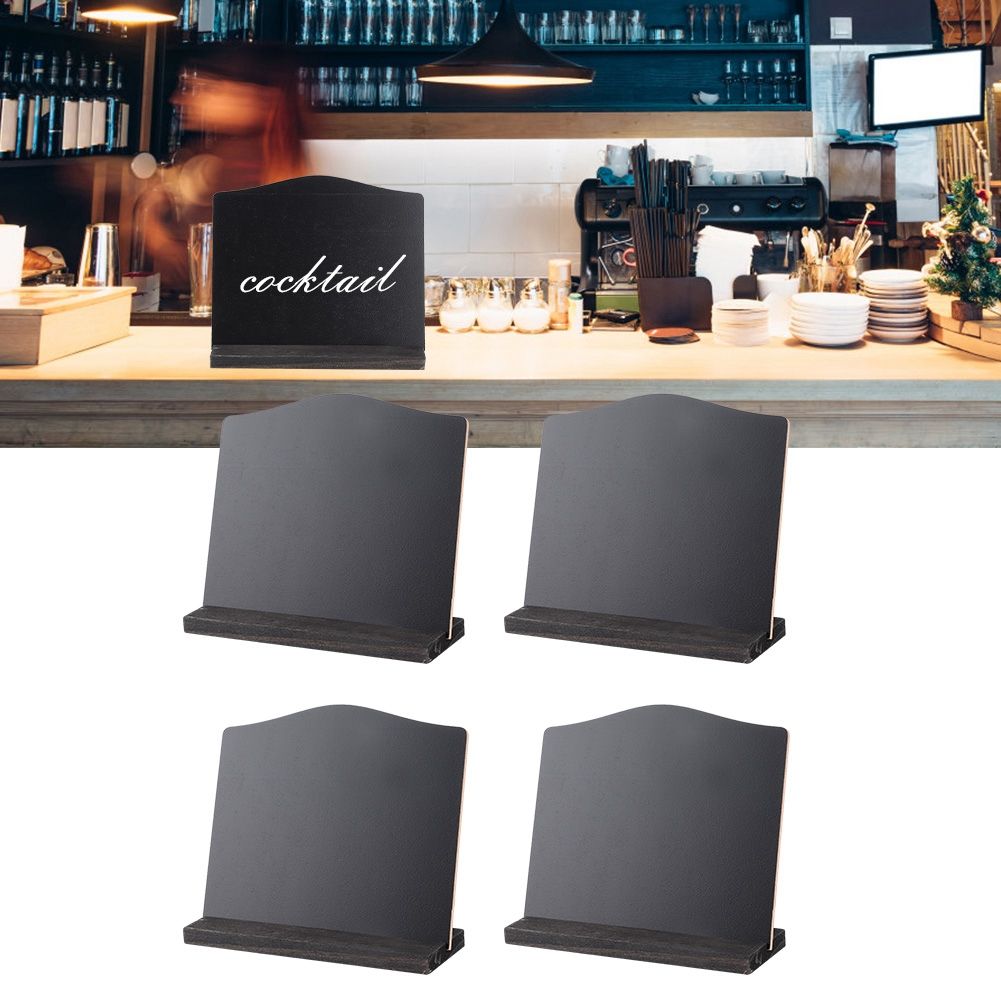 4Pcs Set Innovative DoubleSided Mini Blackboard Ornament for Home Hotel Bar view 9