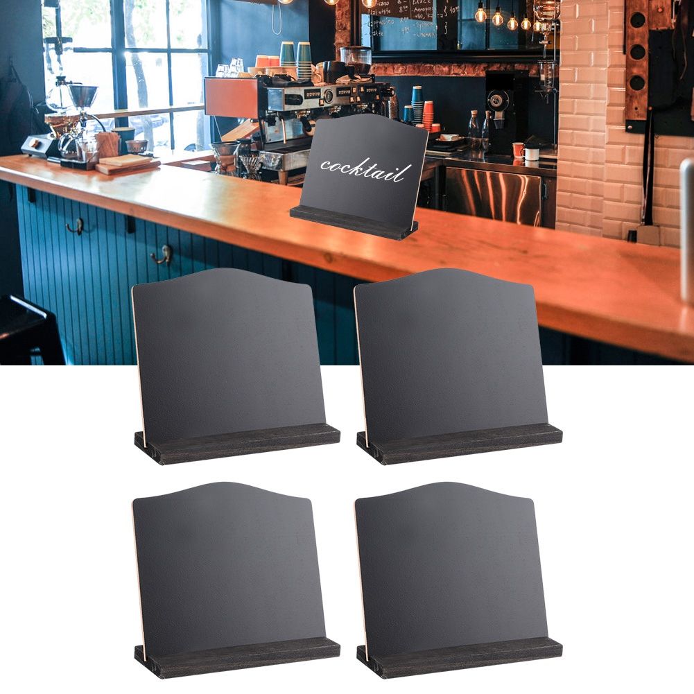 4Pcs Set Innovative DoubleSided Mini Blackboard Ornament for Home Hotel Bar view 10
