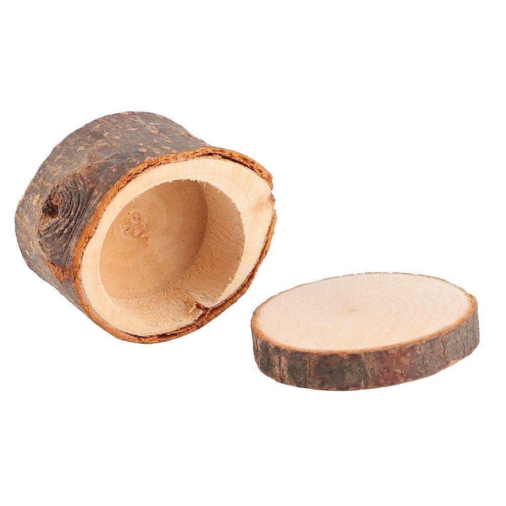 3pcs/ Set Wooden Ring Box DIY Rustic Wedding Ring Holder Bearer Container Case view 11