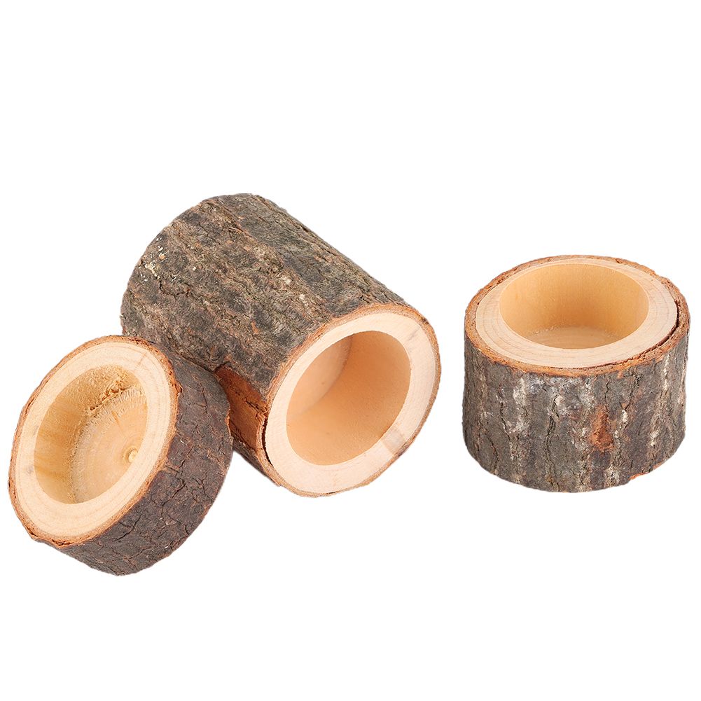 3pcs/Set Wooden Candle Stand Tea Light Candle Holders for Rustic Wedding Party view 5