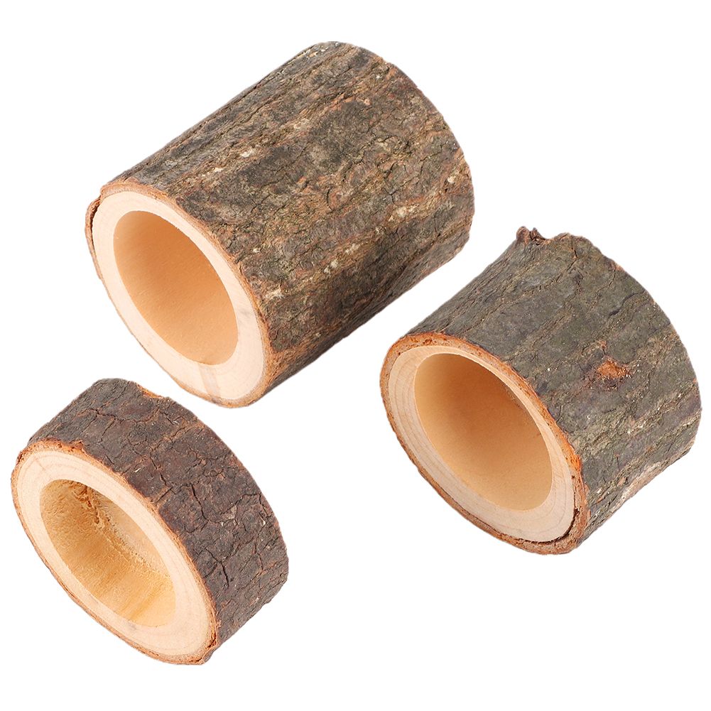 3pcs/Set Wooden Candle Stand Tea Light Candle Holders for Rustic Wedding Party view 6