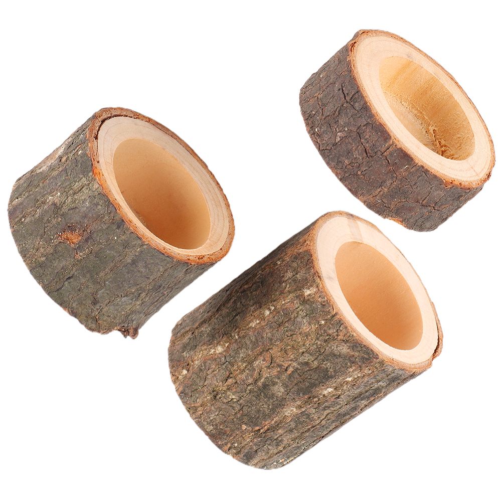 3pcs/Set Wooden Candle Stand Tea Light Candle Holders for Rustic Wedding Party view 7