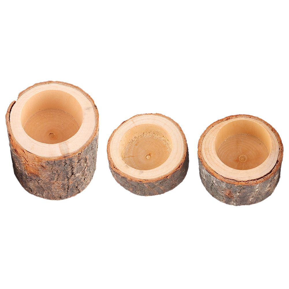 3pcs/Set Wooden Candle Stand Tea Light Candle Holders for Rustic Wedding Party view 8