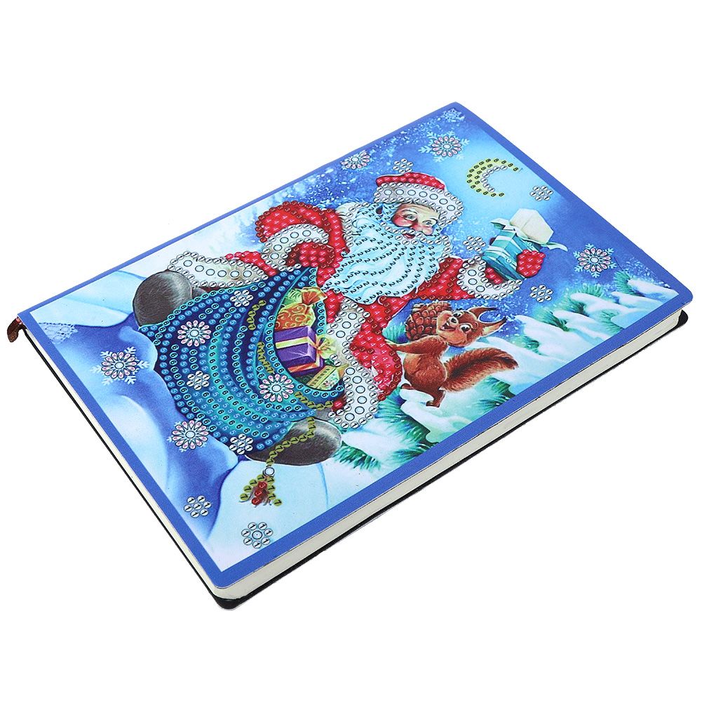 Santa Claus Pattern Diamonds Painting Notebook DIY Diamonds Pictures Kit view 5