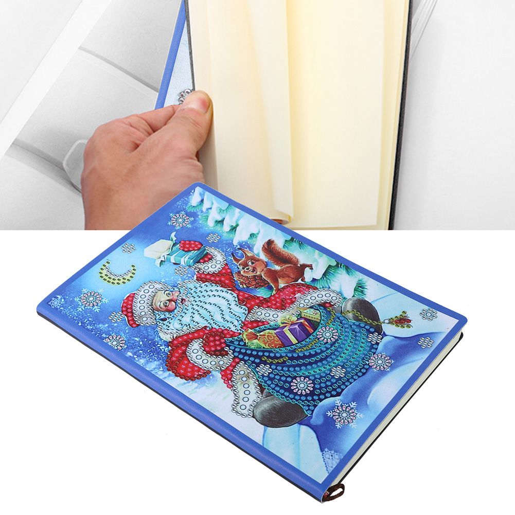 Santa Claus Pattern Diamonds Painting Notebook DIY Diamonds Pictures Kit view 10