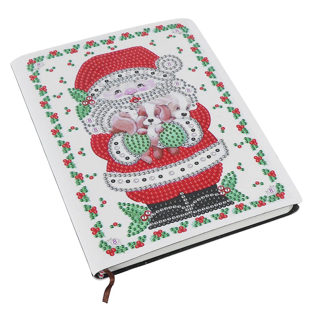 DIY Christmas Santa Claus Pattern Diamond Painting Notebook Kits Decoration view 4