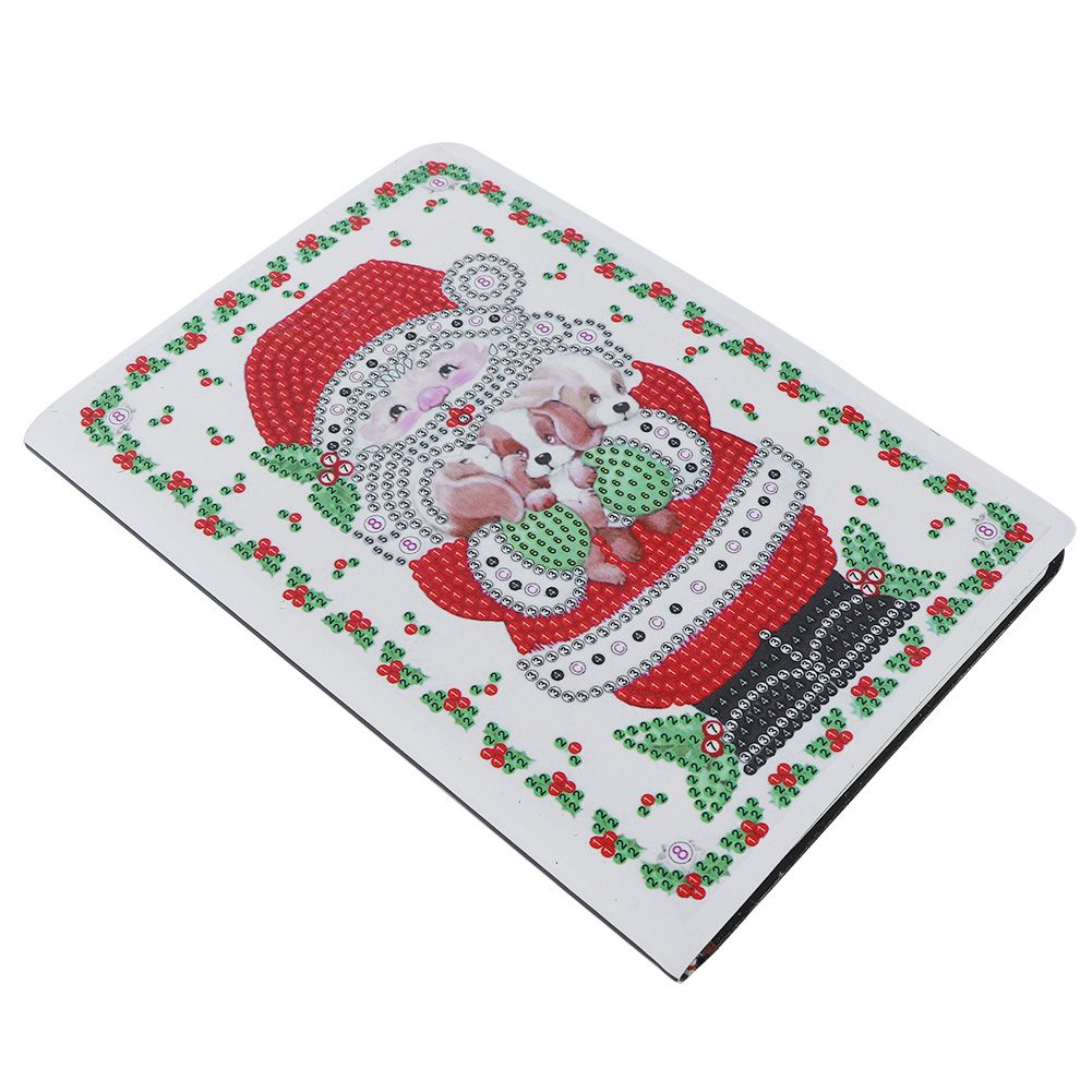 DIY Christmas Santa Claus Pattern Diamond Painting Notebook Kits Decoration view 5