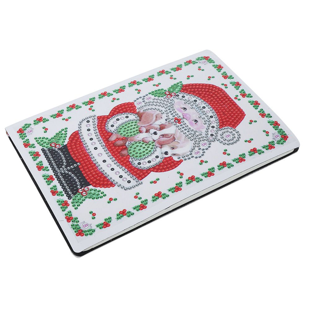 DIY Christmas Santa Claus Pattern Diamond Painting Notebook Kits Decoration view 7