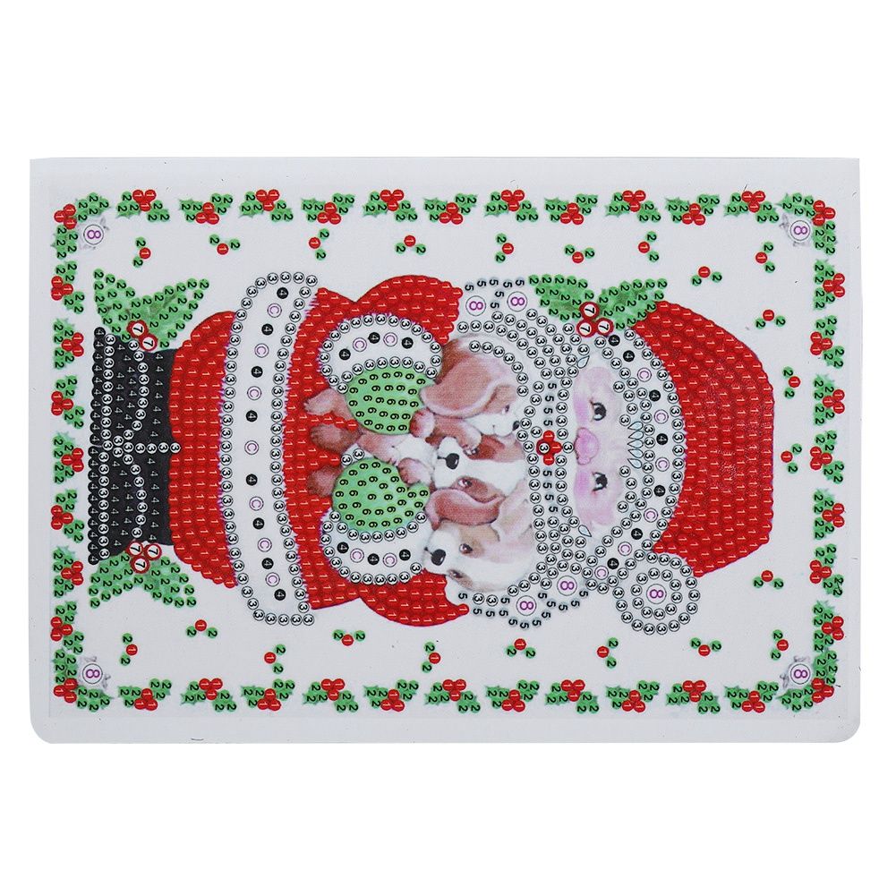 DIY Christmas Santa Claus Pattern Diamond Painting Notebook Kits Decoration view 8