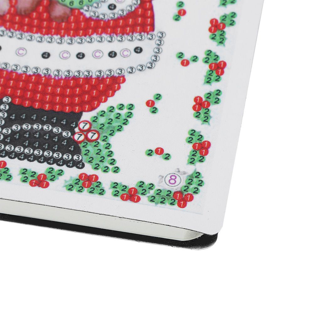 DIY Christmas Santa Claus Pattern Diamond Painting Notebook Kits Decoration view 11