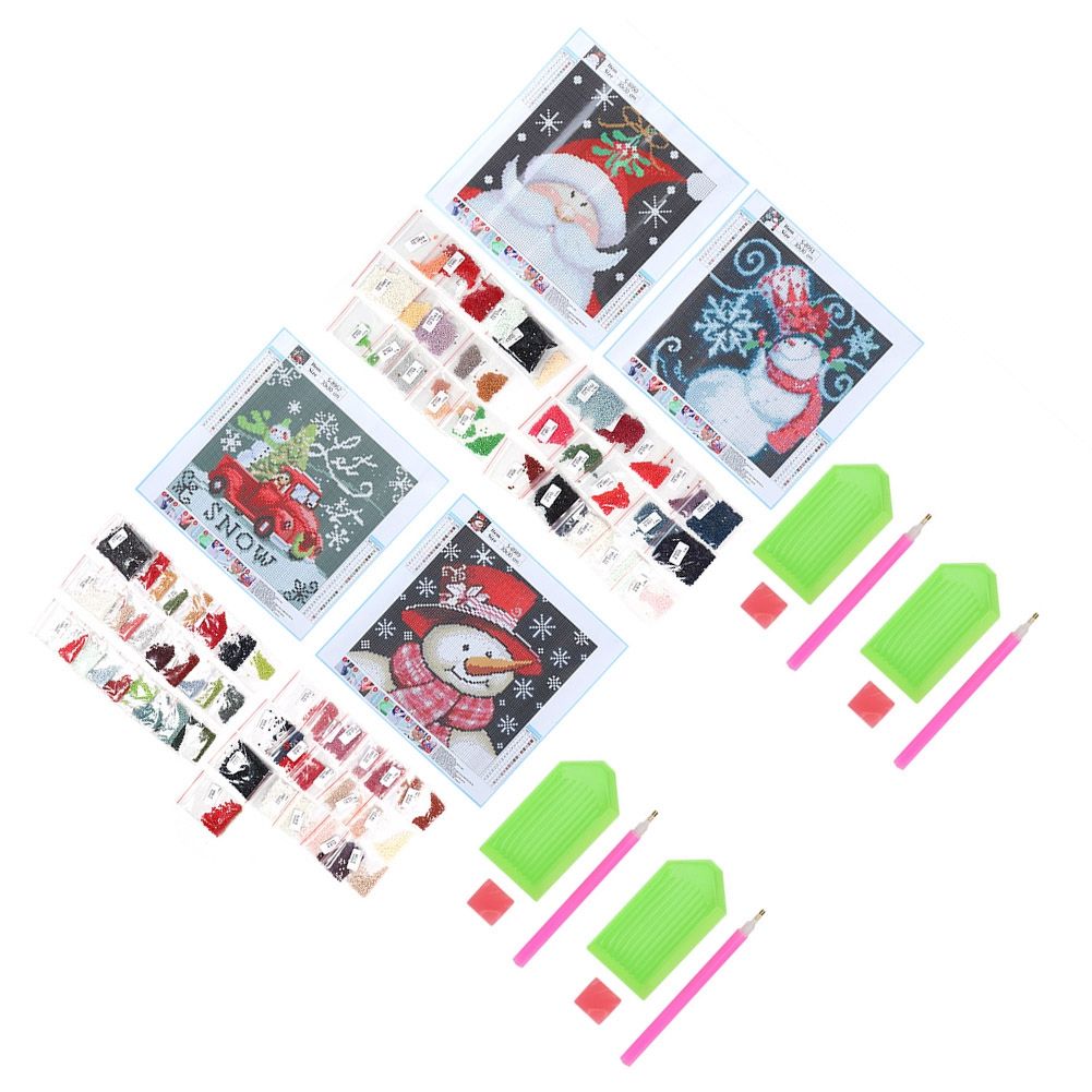 4 Set Full Drill Christmas Diamonds Painting Kit DIY HomeMade for Adults view 5