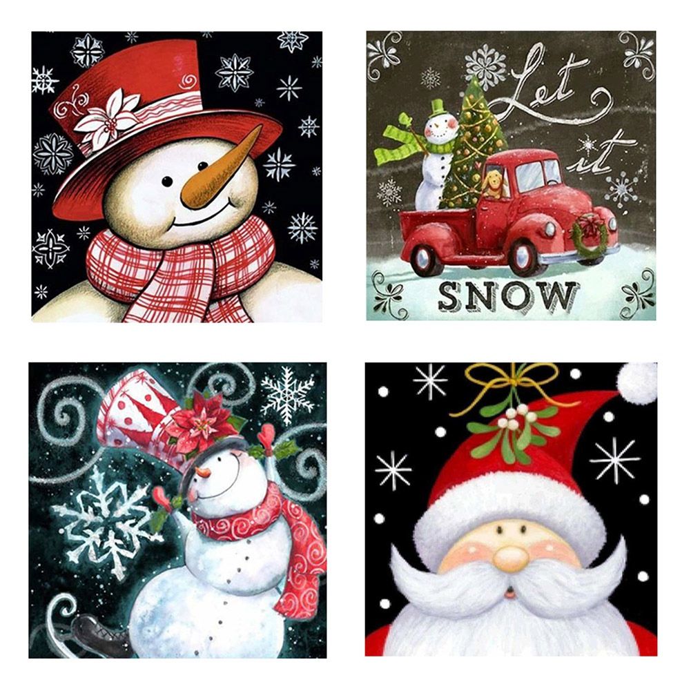 4 Set Full Drill Christmas Diamonds Painting Kit DIY HomeMade for Adults view 10