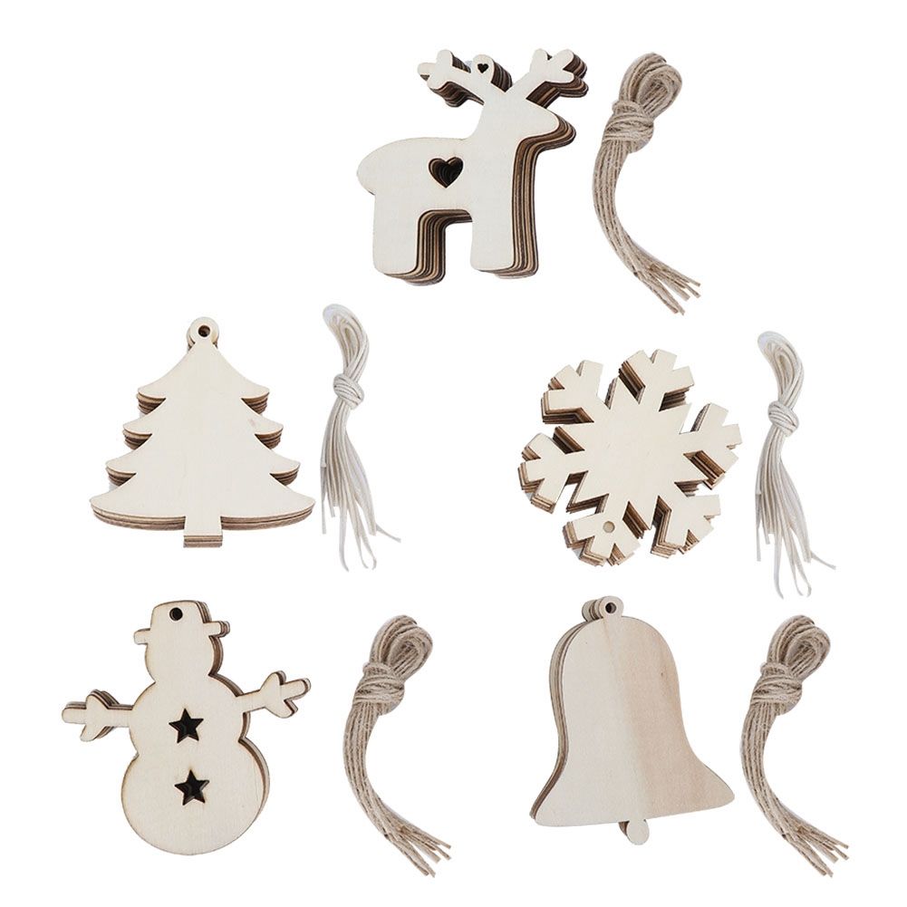 Innovative DIY Wooden Pendant Hanging Ornaments Crafts for Home Christmas Tree view 2