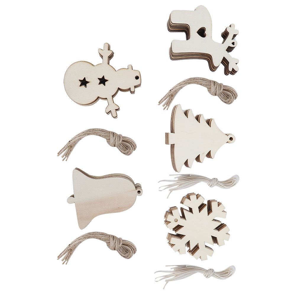 Innovative DIY Wooden Pendant Hanging Ornaments Crafts for Home Christmas Tree view 3