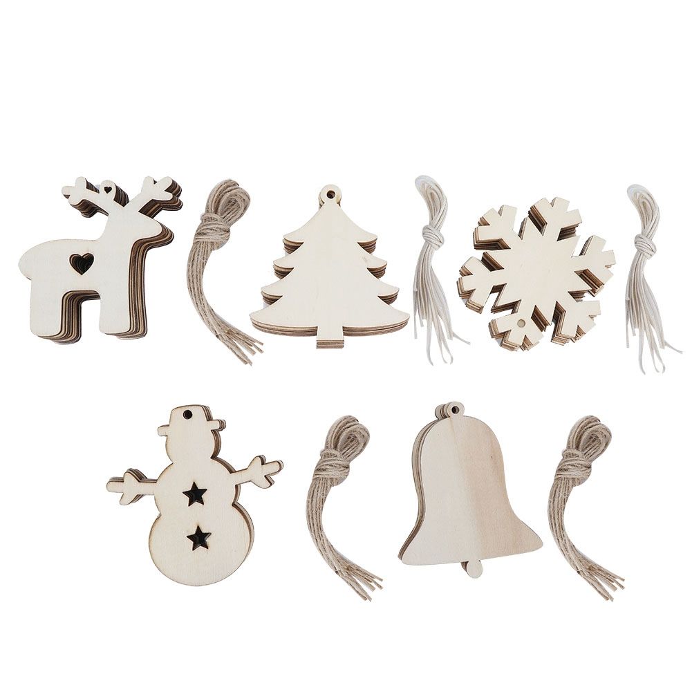 Innovative DIY Wooden Pendant Hanging Ornaments Crafts for Home Christmas Tree view 4