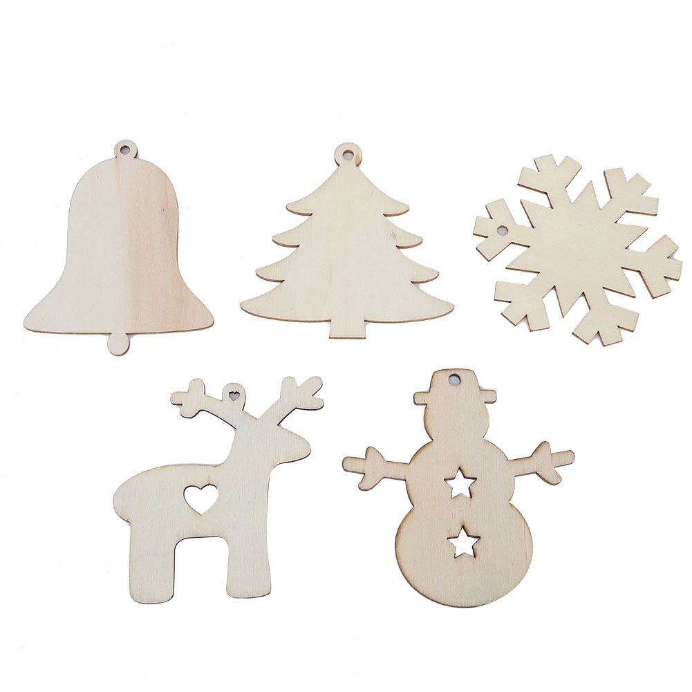 Innovative DIY Wooden Pendant Hanging Ornaments Crafts for Home Christmas Tree view 5
