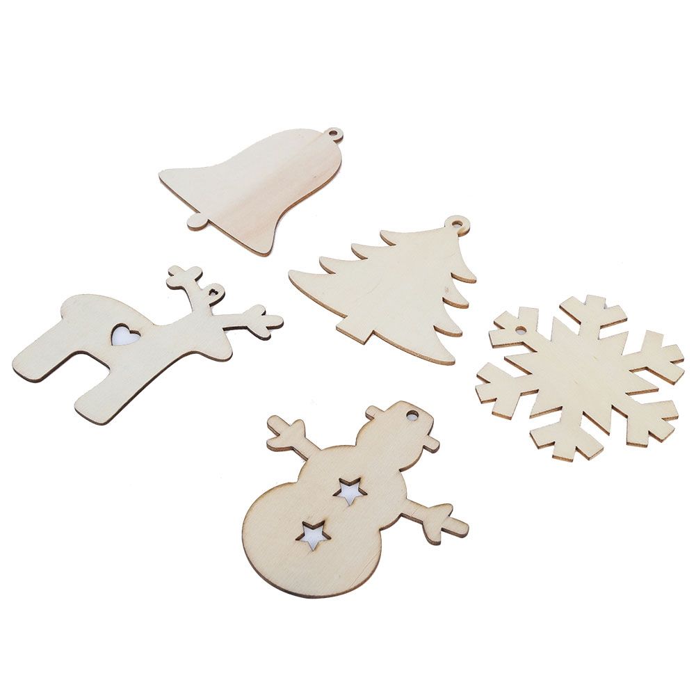 Innovative DIY Wooden Pendant Hanging Ornaments Crafts for Home Christmas Tree view 6