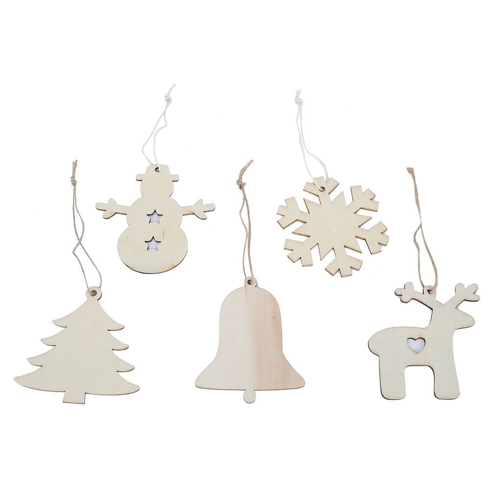 Innovative DIY Wooden Pendant Hanging Ornaments Crafts for Home Christmas Tree view 7