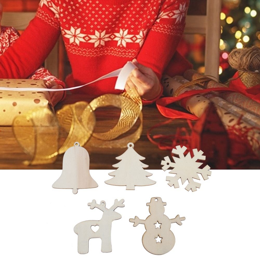 Innovative DIY Wooden Pendant Hanging Ornaments Crafts for Home Christmas Tree view 10
