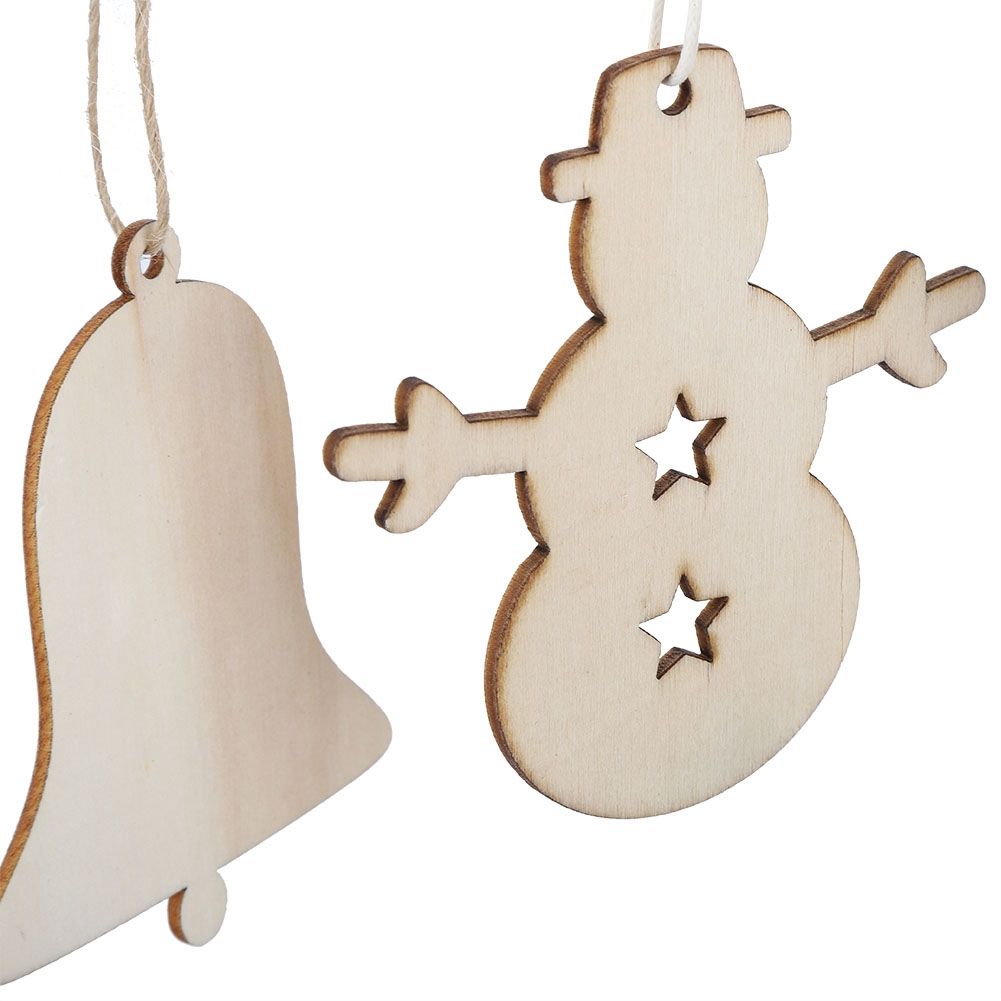 Innovative DIY Wooden Pendant Hanging Ornaments Crafts for Home Christmas Tree view 11