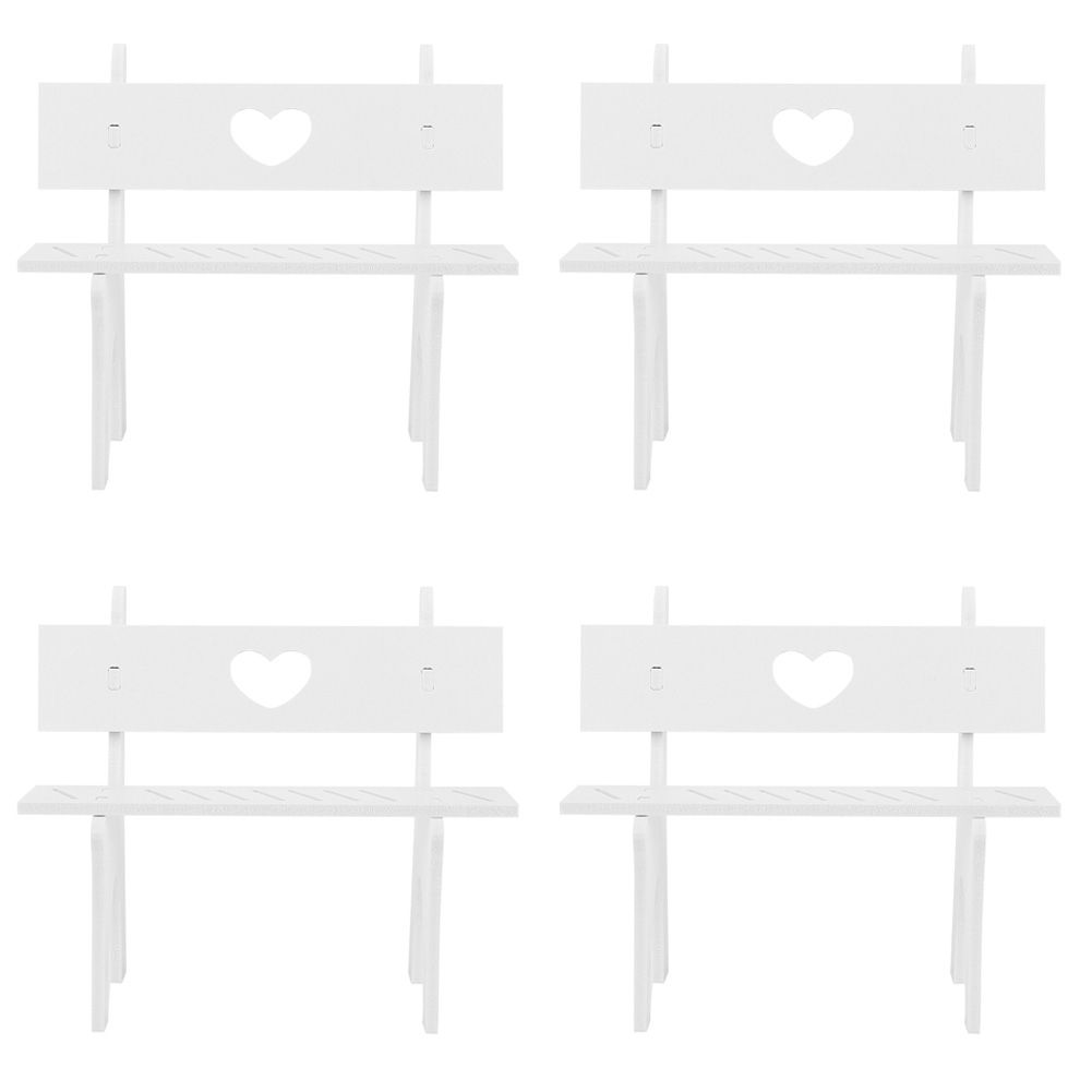 4Pcs/Set Hanging Foot Doll Small Chair Stool Art Crafts Ornament for Desktop view 5