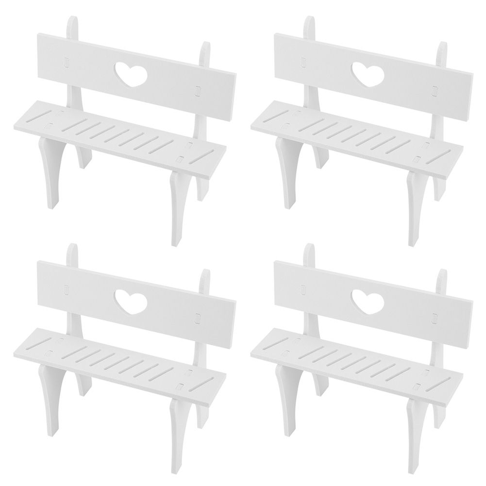 4Pcs/Set Hanging Foot Doll Small Chair Stool Art Crafts Ornament for Desktop view 7