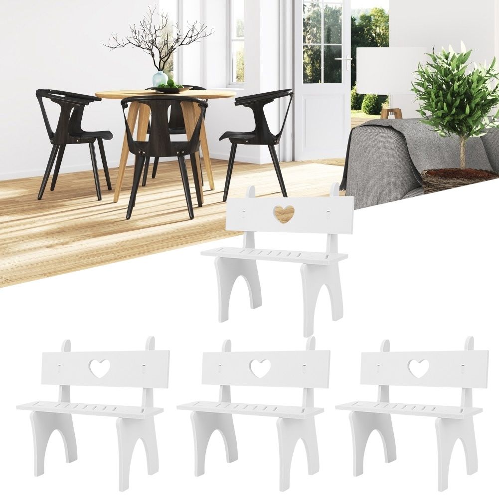 4Pcs/Set Hanging Foot Doll Small Chair Stool Art Crafts Ornament for Desktop view 9