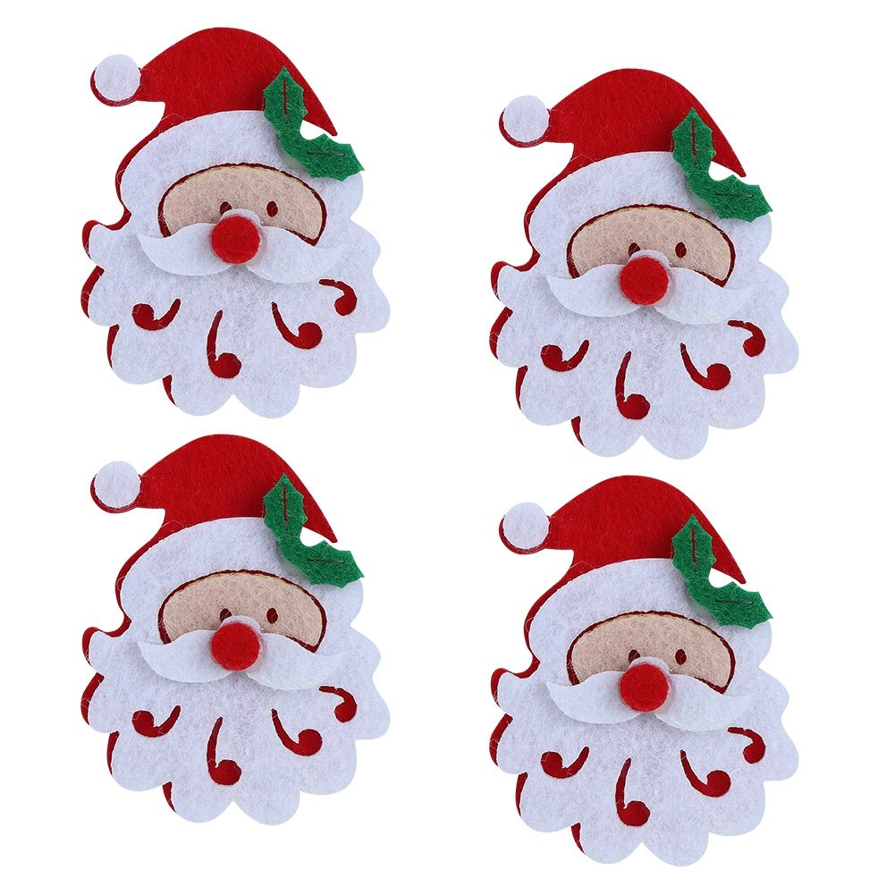 20PCS/Bag Merry Christmas Ornament Cloth Patch DIY Santa Claus Elk Snowflake — image 1