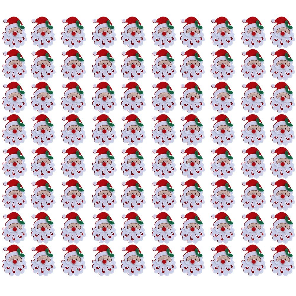 20PCS/Bag Merry Christmas Ornament Cloth Patch DIY Santa Claus Elk Snowflake view 2