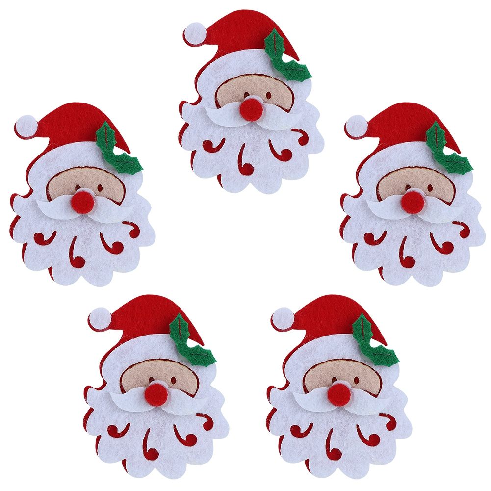 20PCS/Bag Merry Christmas Ornament Cloth Patch DIY Santa Claus Elk Snowflake view 3