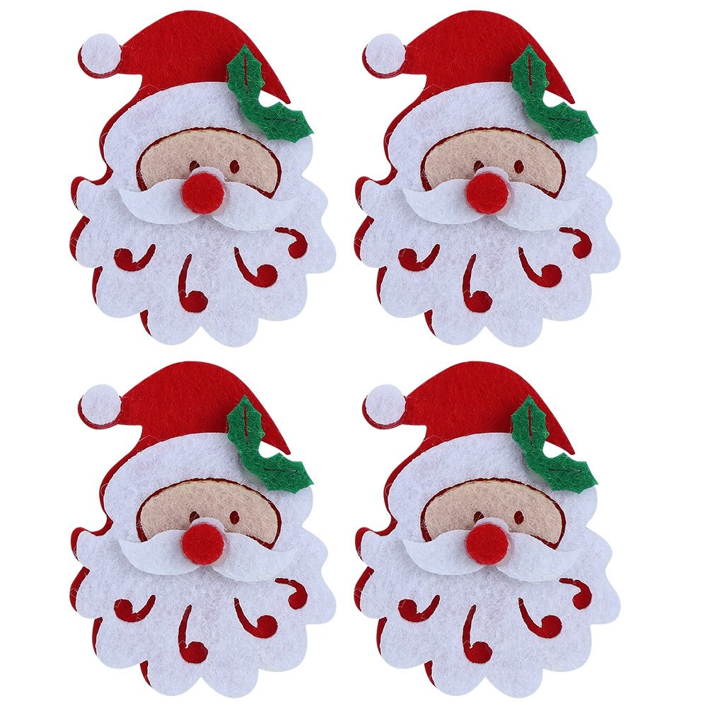 20PCS/Bag Merry Christmas Ornament Cloth Patch DIY Santa Claus Elk Snowflake view 4
