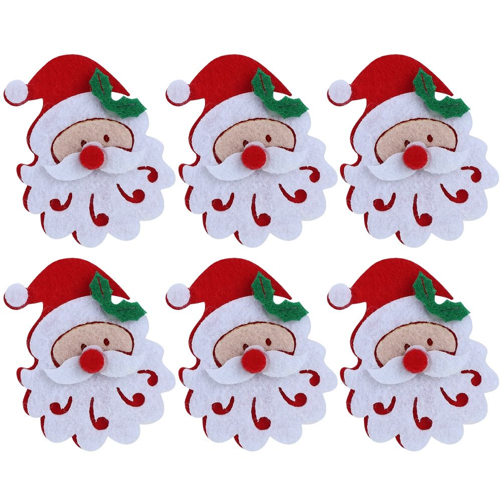 20PCS/Bag Merry Christmas Ornament Cloth Patch DIY Santa Claus Elk Snowflake view 5