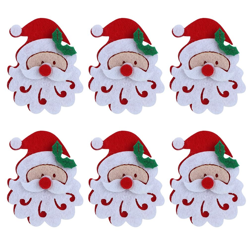 20PCS/Bag Merry Christmas Ornament Cloth Patch DIY Santa Claus Elk Snowflake view 6