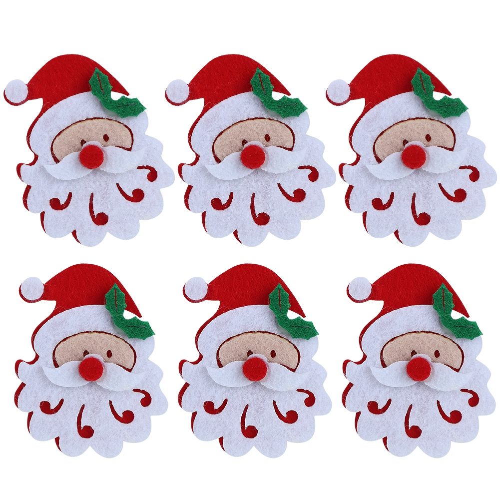 20PCS/Bag Merry Christmas Ornament Cloth Patch DIY Santa Claus Elk Snowflake view 7