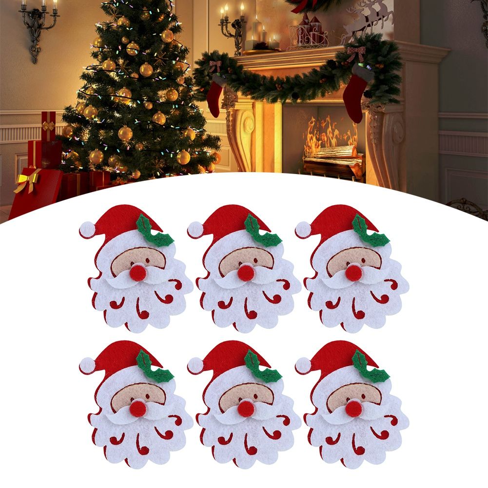 20PCS/Bag Merry Christmas Ornament Cloth Patch DIY Santa Claus Elk Snowflake view 9