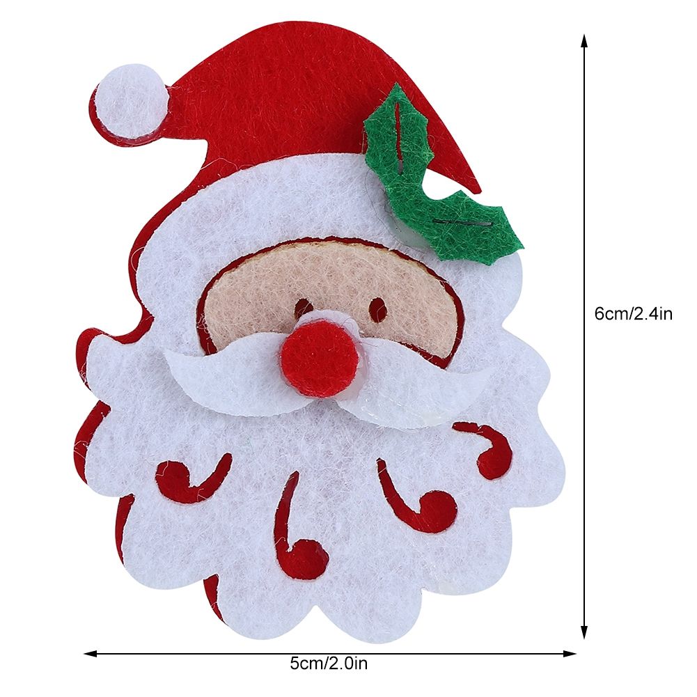20PCS/Bag Merry Christmas Ornament Cloth Patch DIY Santa Claus Elk Snowflake view 11