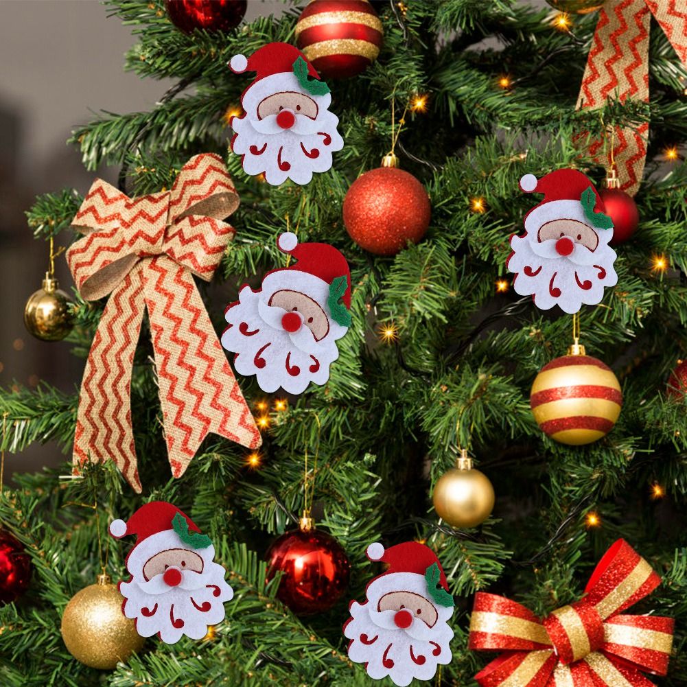 20PCS/Bag Merry Christmas Ornament Cloth Patch DIY Santa Claus Elk Snowflake view 12