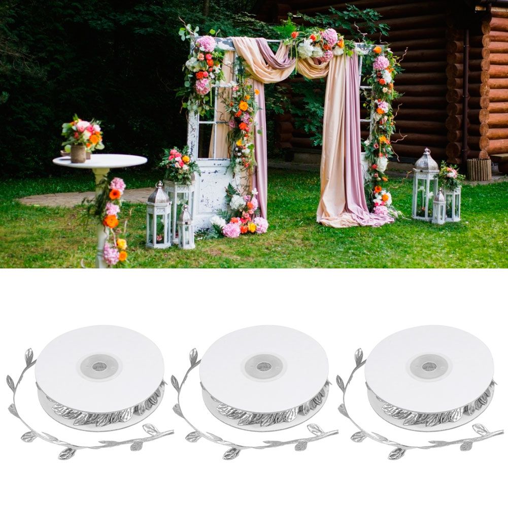 3 Roll Artificial Leaves Vine DIY Kindergarten Craft Wedding Decoration view 10