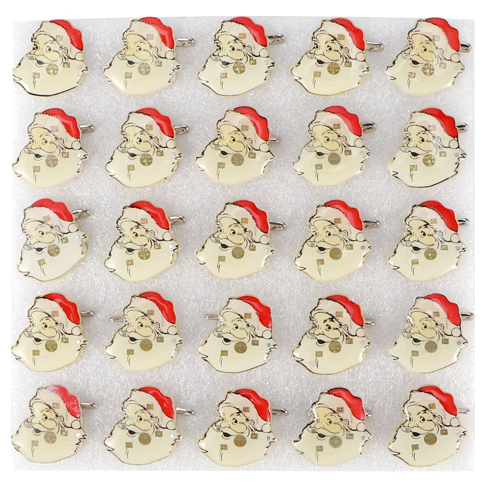 25pcs Brooch Pin Badge Christmas Theme LED Luminous Party DIY DecorationSanta