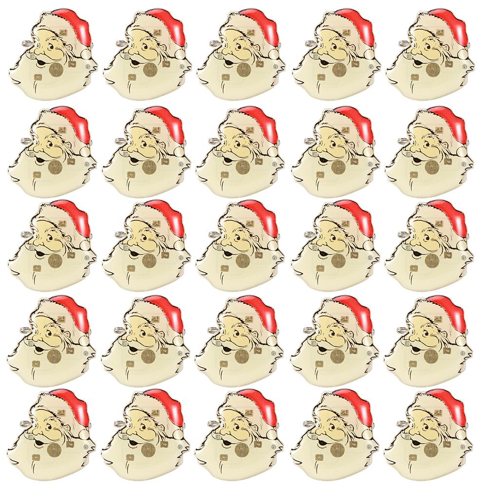 25pcs Brooch Pin Badge Christmas Theme LED Luminous Party DIY DecorationSanta view 2