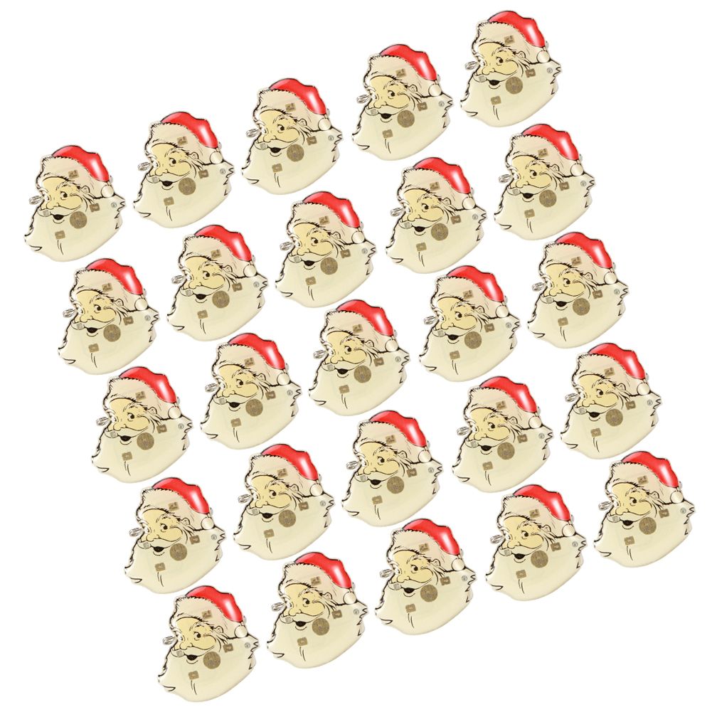 25pcs Brooch Pin Badge Christmas Theme LED Luminous Party DIY DecorationSanta view 3