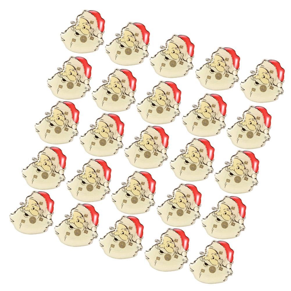 25pcs Brooch Pin Badge Christmas Theme LED Luminous Party DIY DecorationSanta view 4