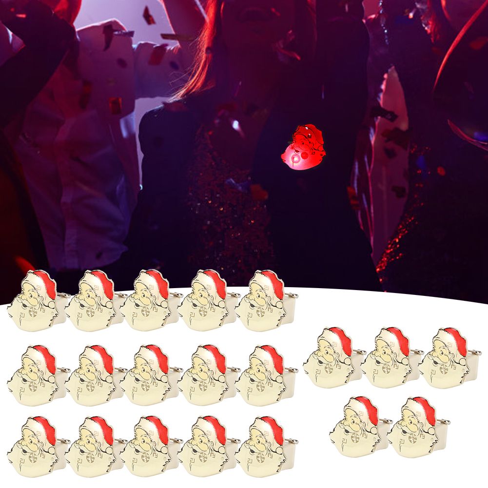 25pcs Brooch Pin Badge Christmas Theme LED Luminous Party DIY DecorationSanta view 9