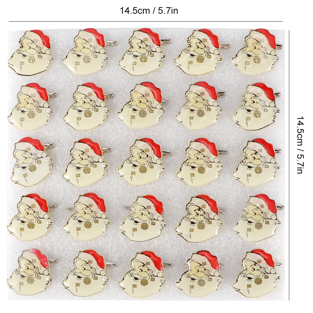 25pcs Brooch Pin Badge Christmas Theme LED Luminous Party DIY DecorationSanta view 11
