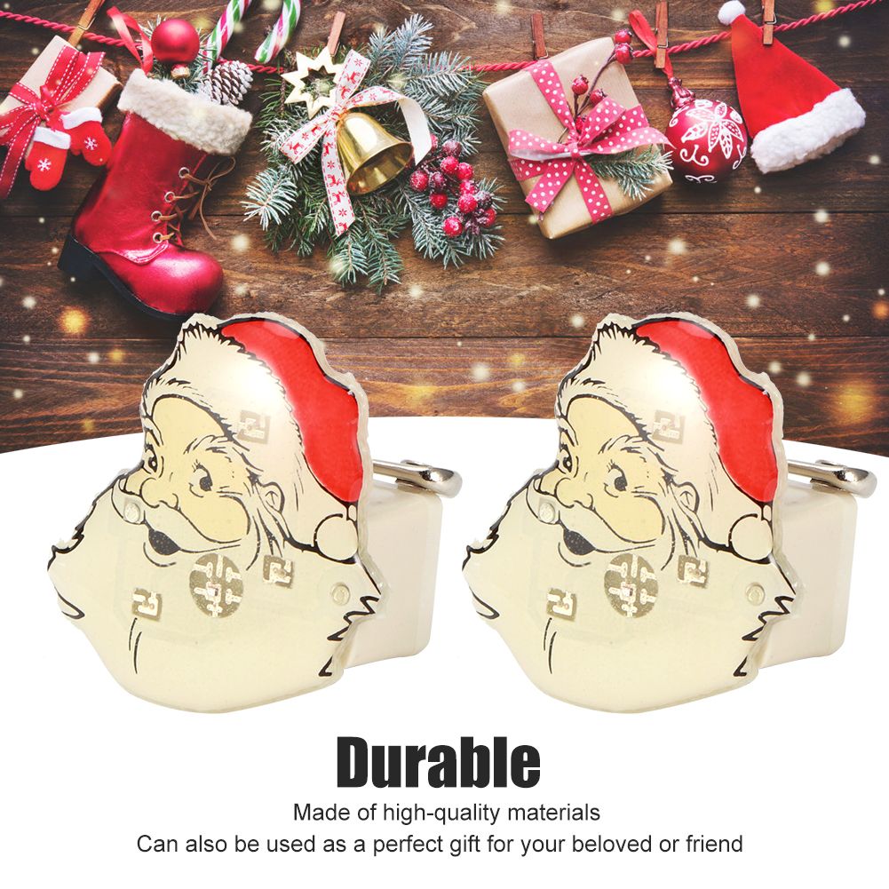 25pcs Brooch Pin Badge Christmas Theme LED Luminous Party DIY DecorationSanta view 12