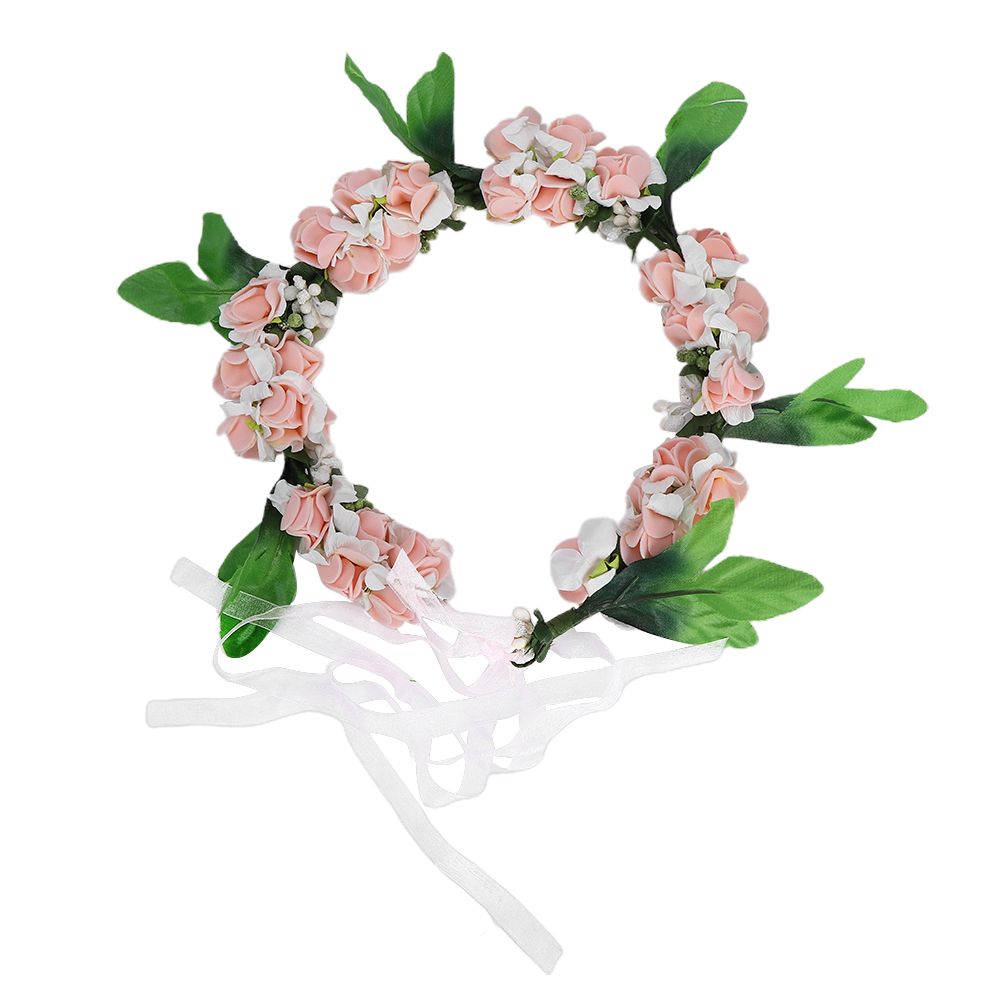 Artificial Flower Wreath Crown Garland Headband Girl Hair Accessories Headwear view 5