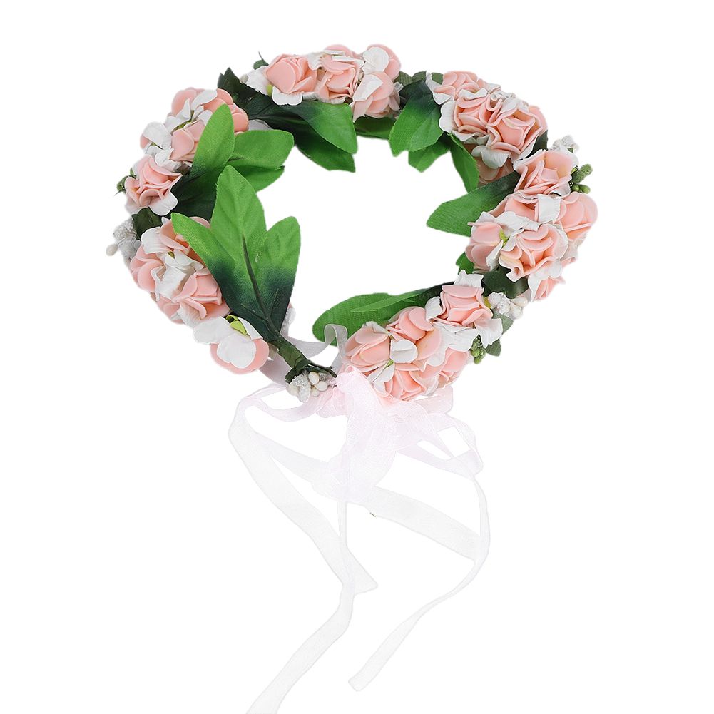 Artificial Flower Wreath Crown Garland Headband Girl Hair Accessories Headwear view 6
