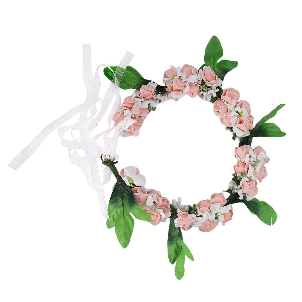 Artificial Flower Wreath Crown Garland Headband Girl Hair Accessories Headwear view 7