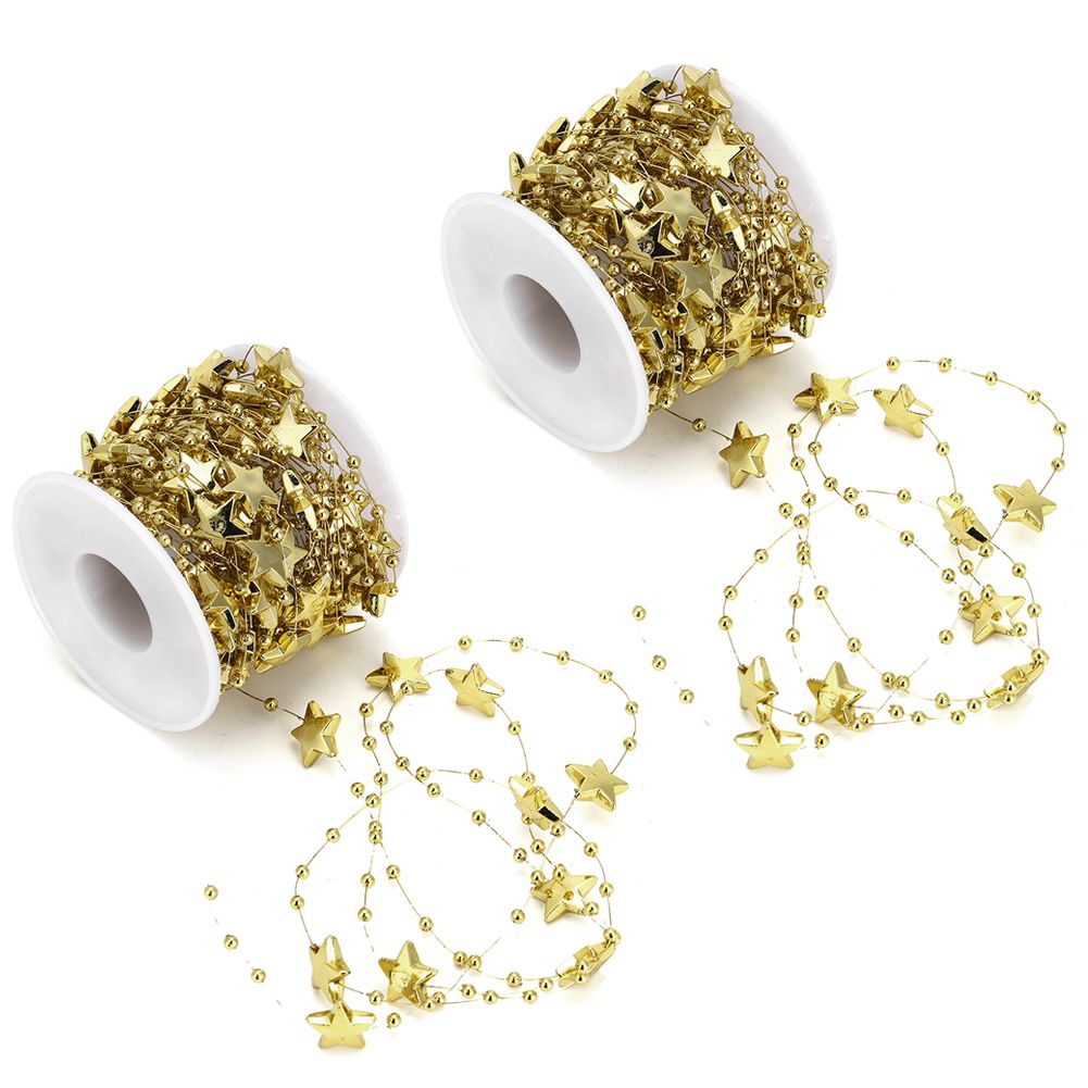 2Pcs ABS FivePointed Star Pearls Beads String for Wedding Bridal Bouquet view 3